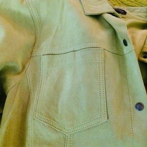 Chartreuse Suede Top by New Frontier, Size Large….Fits like a small-medium